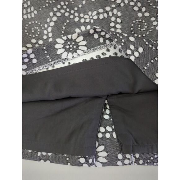 Banana Republic Gray & White Floral Dots Pencil Skirt Lined Women's petite sze 0 - Picture 3 of 6